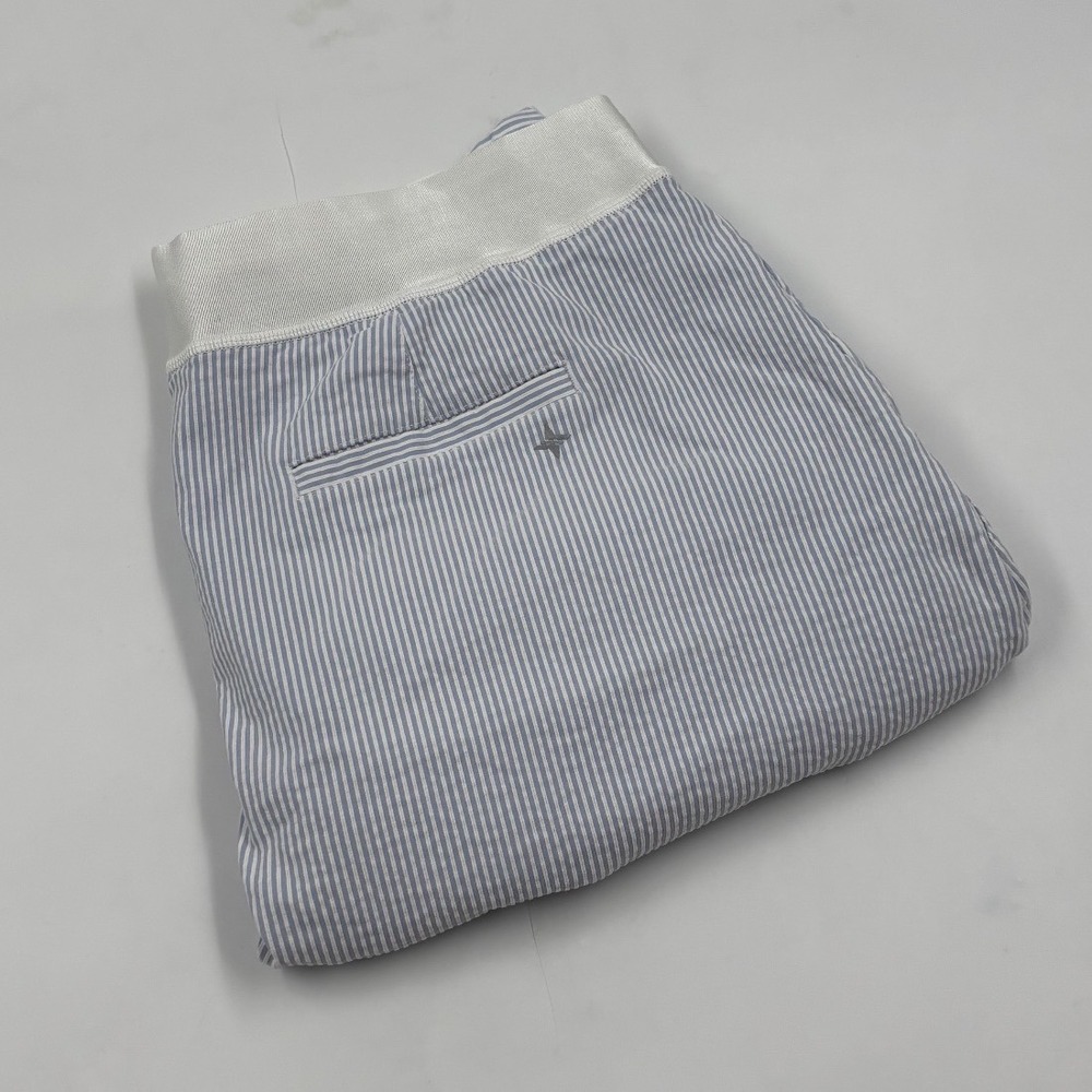 Tuckernuck Women's L Seersucker Stripe Active Blue White Pocket Skort